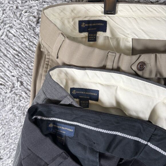 Brooks Brothers Madison Fit Dress Pants Bundle Of Three Men's 38/30 Business